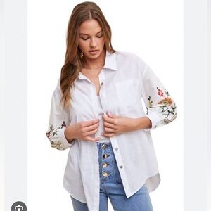 Embroidered White Blouse